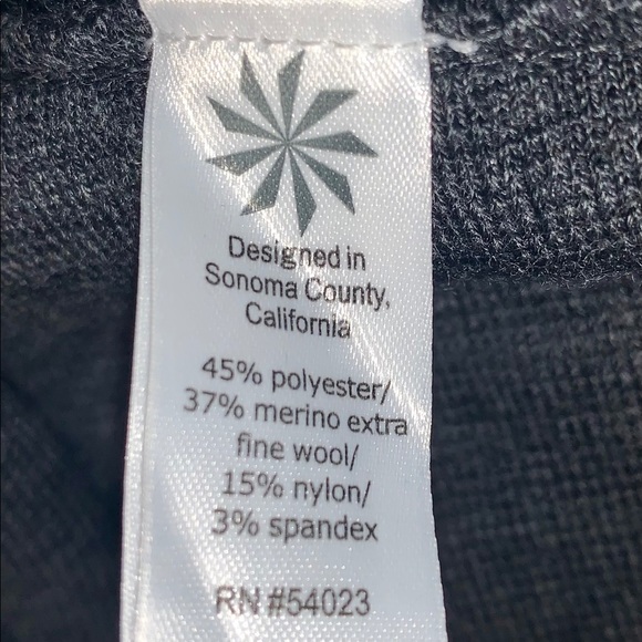 Athleta Cardigan Sweater Medium Gray Merino Wool - Picture 4 of 7